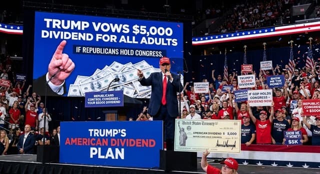 Trump vows $5,000 ‘dividend’ for adults if Republicans hold Congress