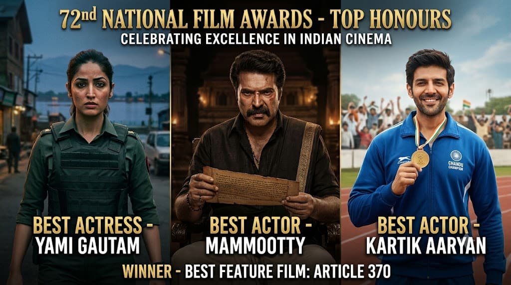 72nd National Film Awards: ‘Article 370’ Named Best Film; Mammootty, Kartik Aaryan, and Yami Gautam Win Top Acting Honours